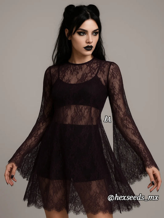 Afrodita Lace Overlay Dress
